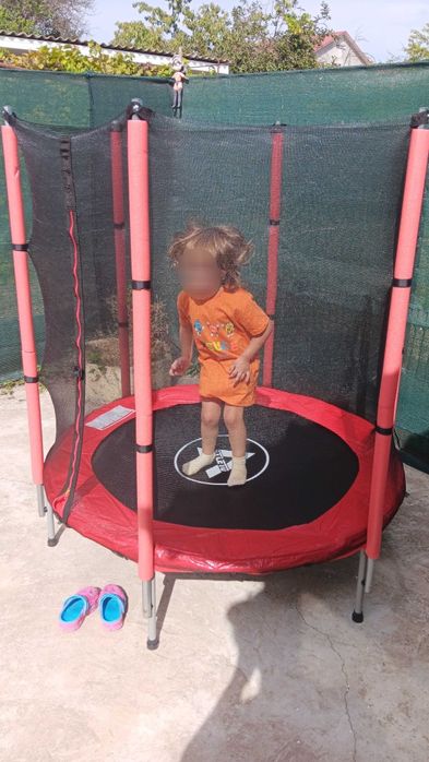 Батут дитячий Atleto 140 см з сіткою