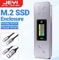 Inteligentna obudowa dysku SSD M.2 NVMe/SATA  USB-C 3.2 10Gbps + etui