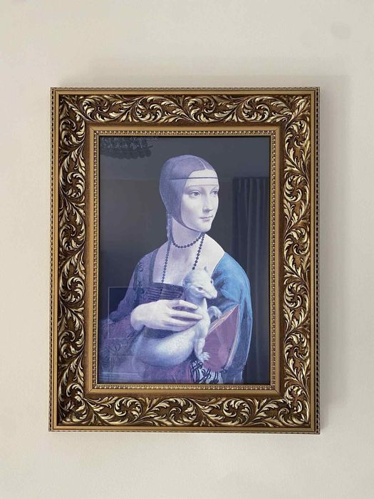 Rama drewniana bogatozdobiona sztukateria