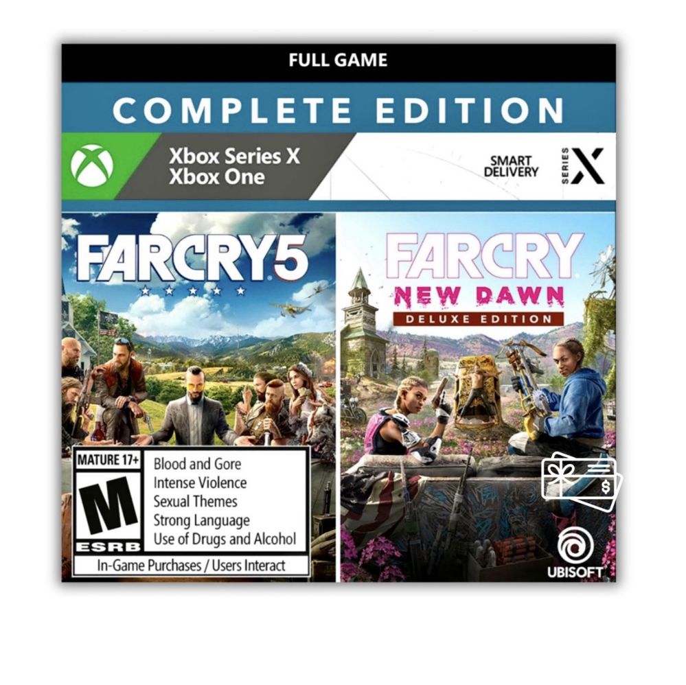 Zestaw 2 Gry Far Cry 5 edycja Gold + New Dawn deluxe Xbox One / Series