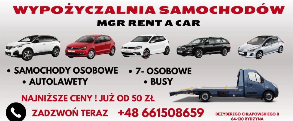 Tanio niska kaucja wypożyczalnia bus dostawczy blaszak wynajem aut