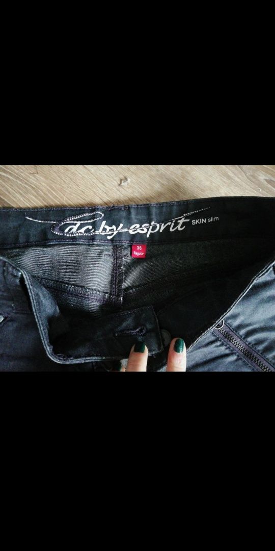 Ciemnoszare jeansy rozmiar 36 Esprit