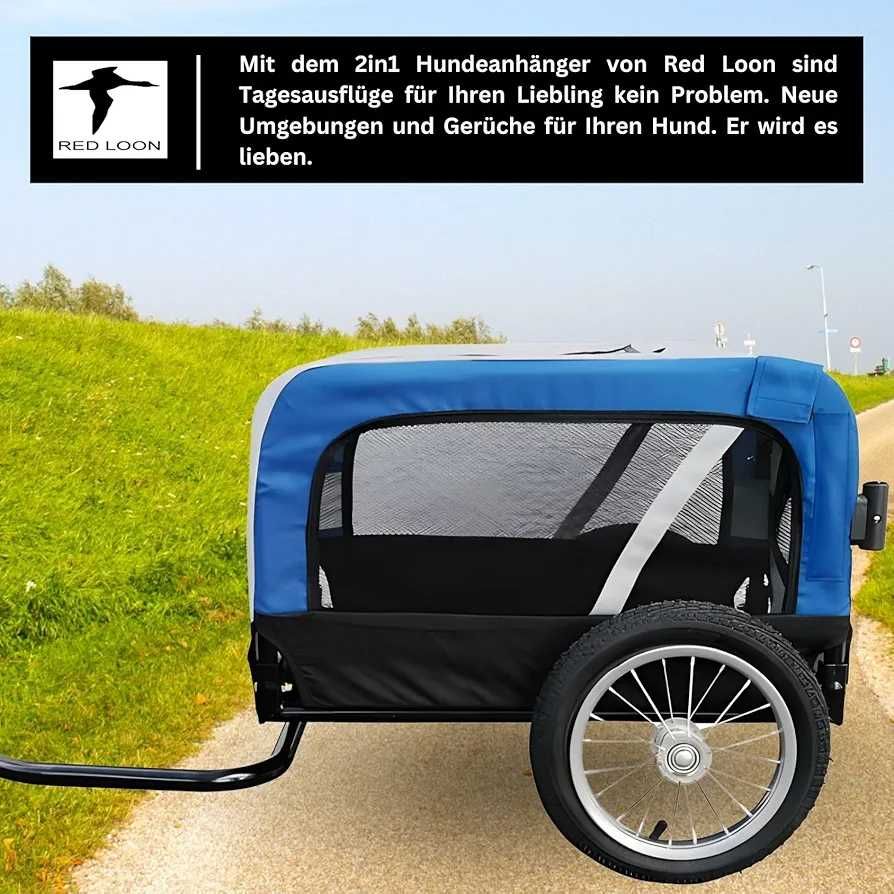 Przyczepa dla psów 2w1 riksza jogger dla psa red loon