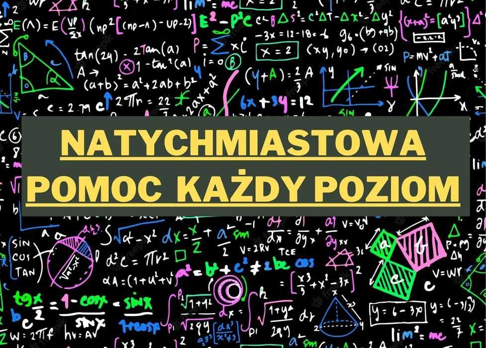 Korepetycje matematyka na każdym poziomie, pomoc natychmiastowa pomoc