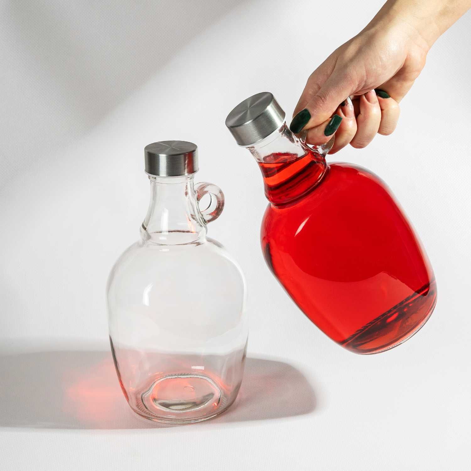 Zestaw 6 sztuk Butelka szklana GALON 1L na nalewki, wino, bimber, soki
