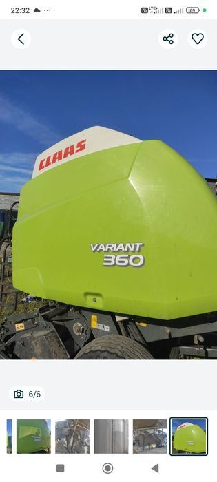 Prasa rolującą Claas variant 360