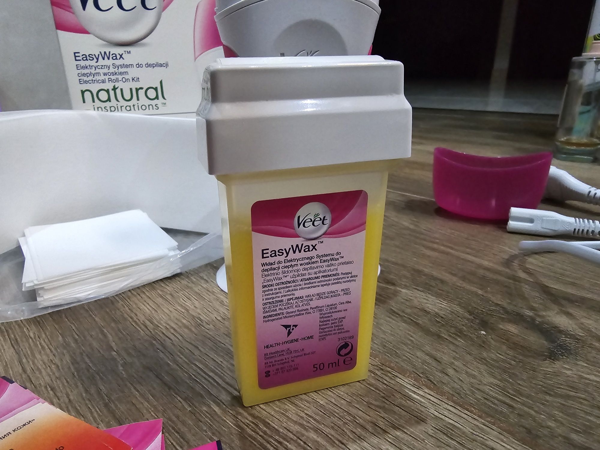 Easy Wax, urządzenie depilacji woskiem, zestaw