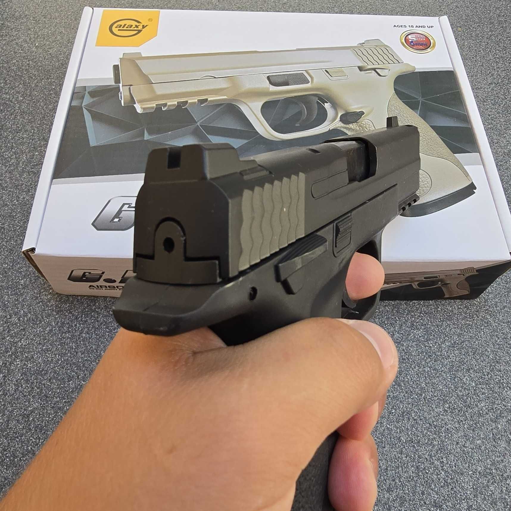 Пістолет Smith & Wesson M&P Galaxy G51 Металевий на кульках 6 мм
