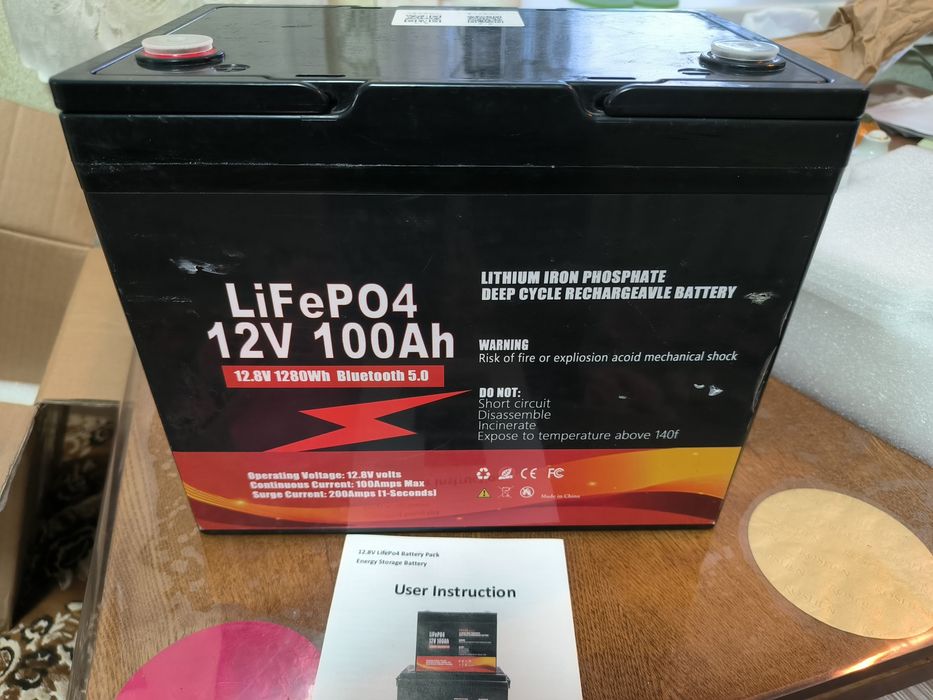 Deep Cycle аккумулятор 12V 100Ah LifePo4 START/STOP 4S4P QC20A Bluetoo