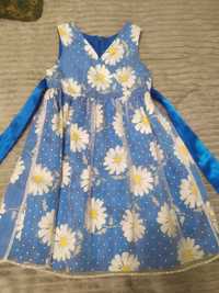 Плаття ромашки для дівчинки на ріст 134-135