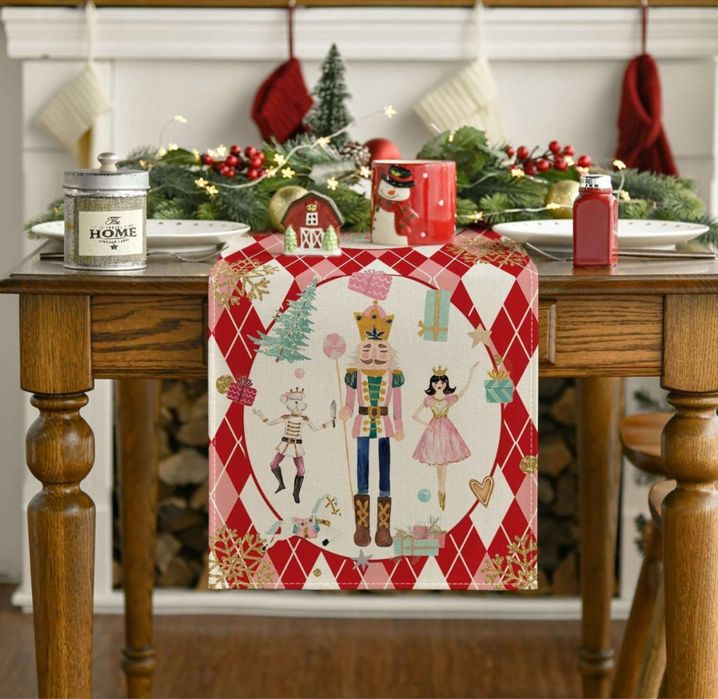 Bieżnik świąteczny 40x140cm dziadek do orzechów Boże narodzenie BI11