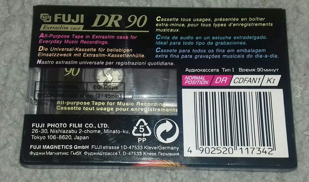 cassete k7 audio FuJi 90 selada