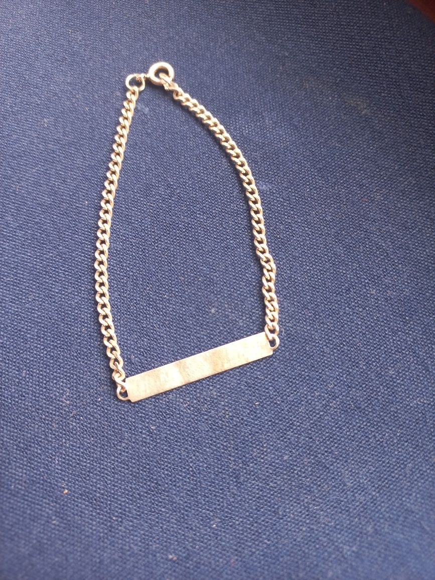 Pulseira de prata 925, com chapinha pra gravar..impecável