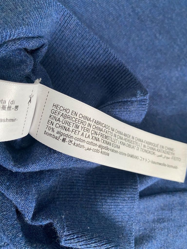 Sweter męski Massimo Dutti r L bawełna, jedwab, kaszmir