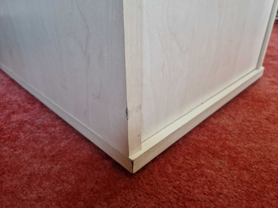 Tanie duże biurko dla nastolatka / biurowe narożne jasne -  buk