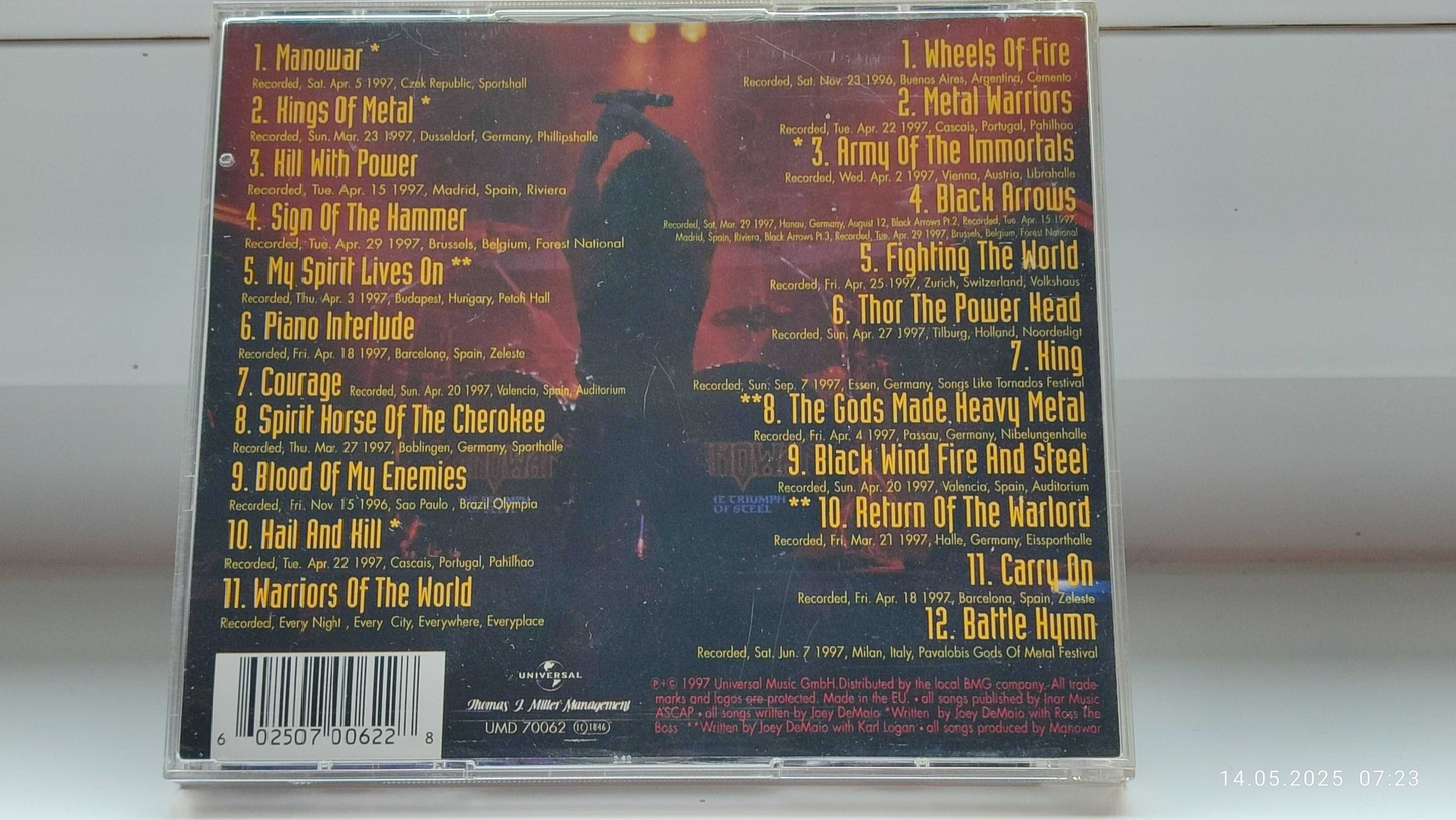 Manowar - Hell on Wheels Live (2CD) KONCERT