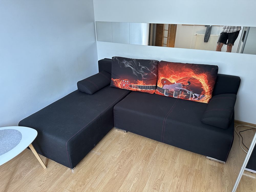 Sofa Narożnik i czarna