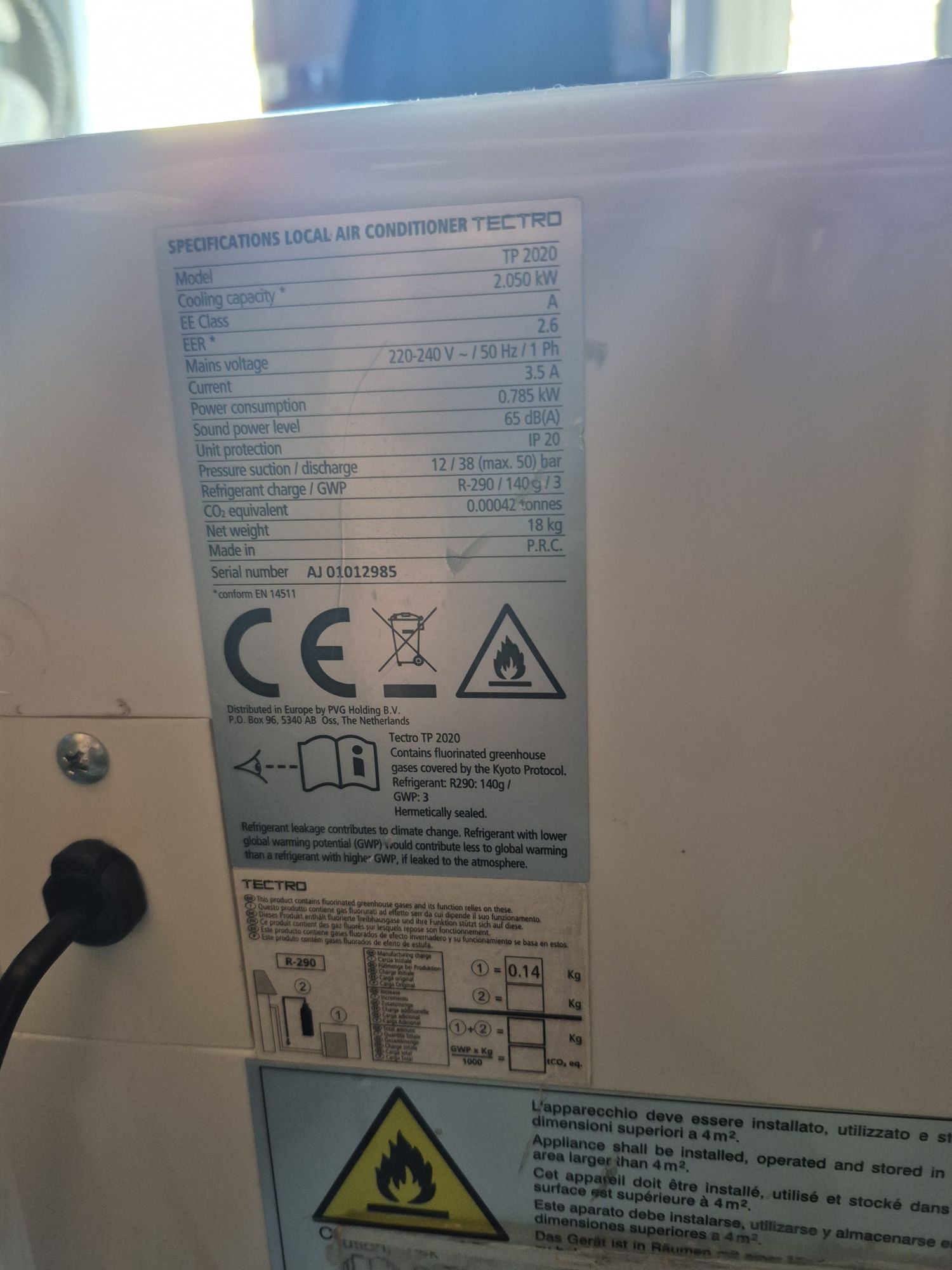 Klimatyzator tectro tp2020
