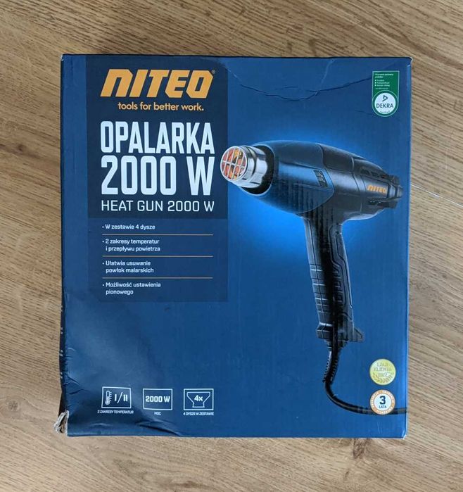 Opalarka sieciowa Niteo 2000W NOWA NIEUŻYWANA Heat Gun