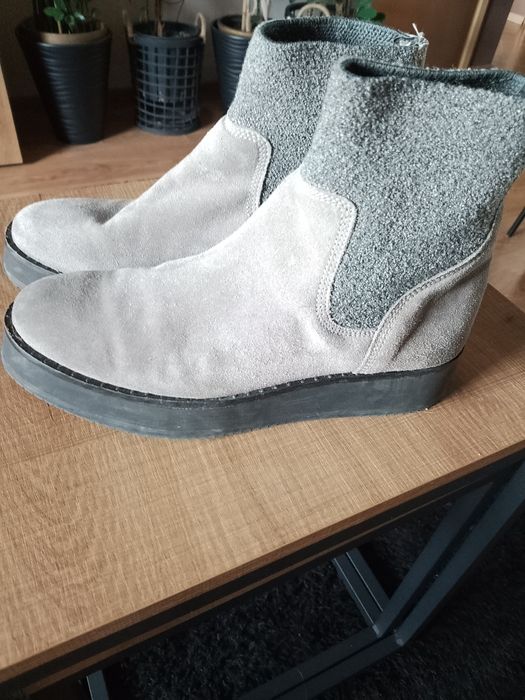 BRONX botki zamszowe szare rozmiar 41