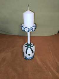 Oryginalny ręcznie robiony świecznik