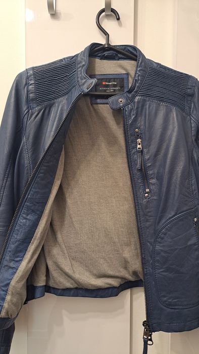 Kurtka skórzana damska, ramoneska,rozmiar 38, skóra owcza, podszewka b