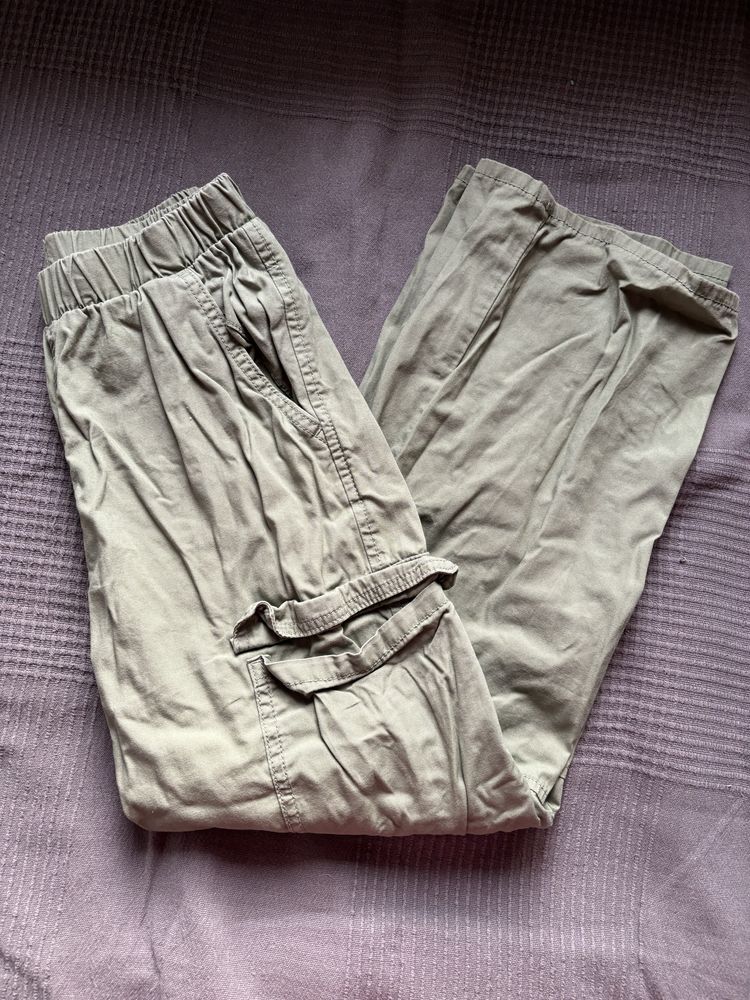 Dziewczęce bojówki, spodnie cargo H&M rozmiar 146