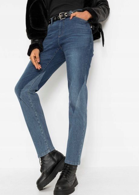 B.P.C modne jeansy mom nadruk ^36