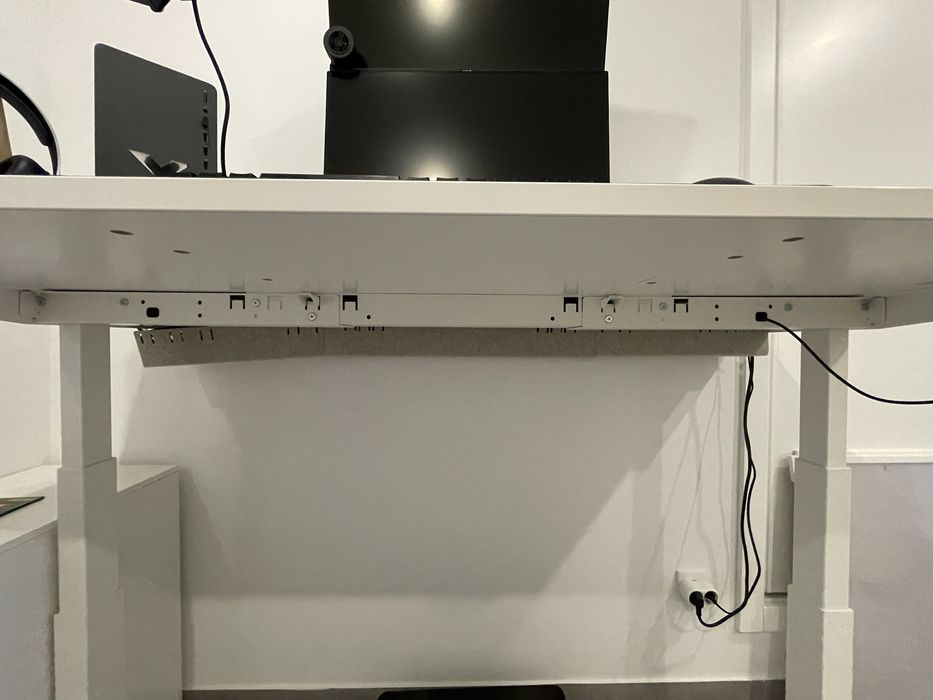 Secretária eletrica MITTZON IKEA sentado/em pé, branco, 160x80 cm