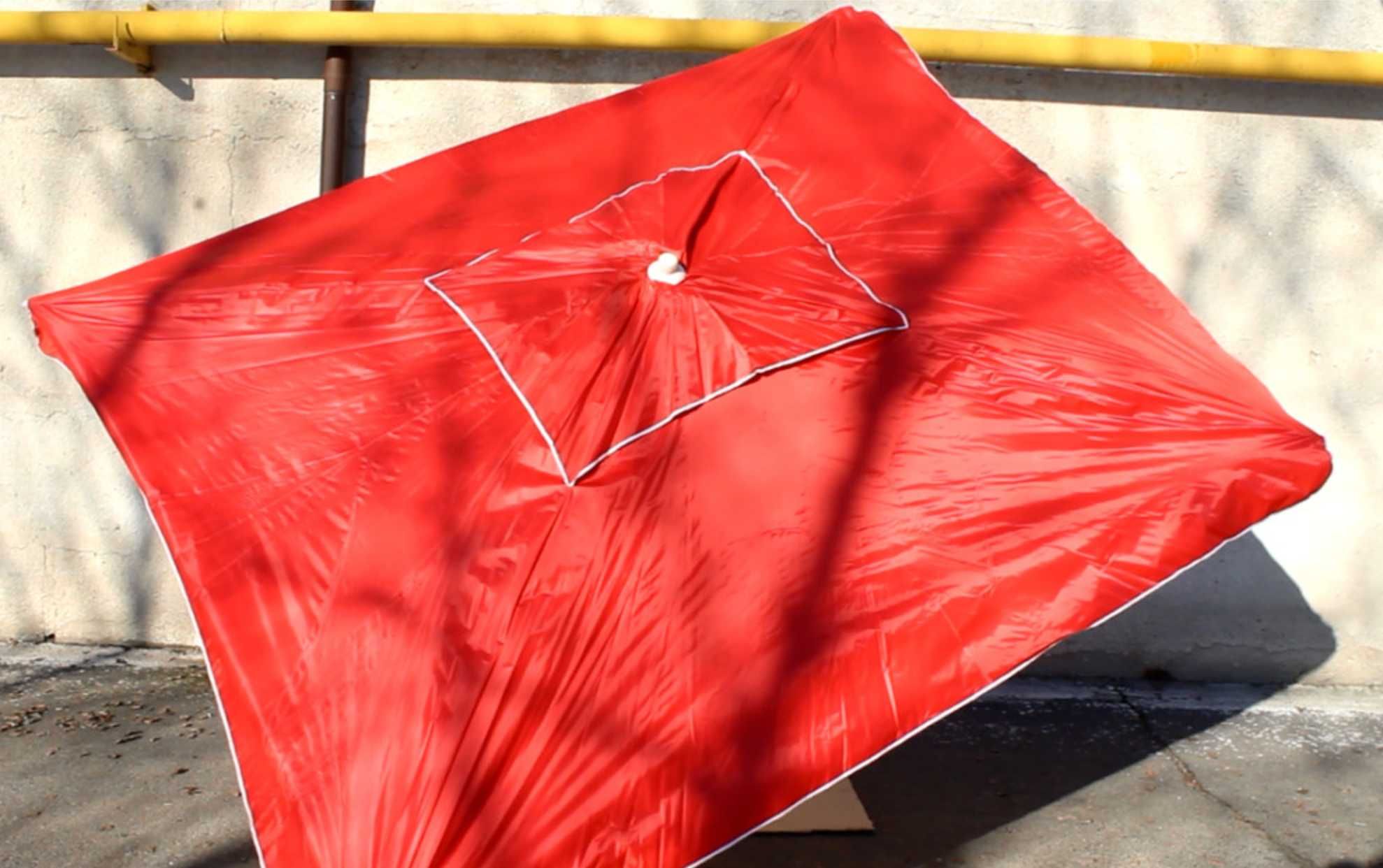 Зонт 3х3м квадратна з напиленням з клапаном