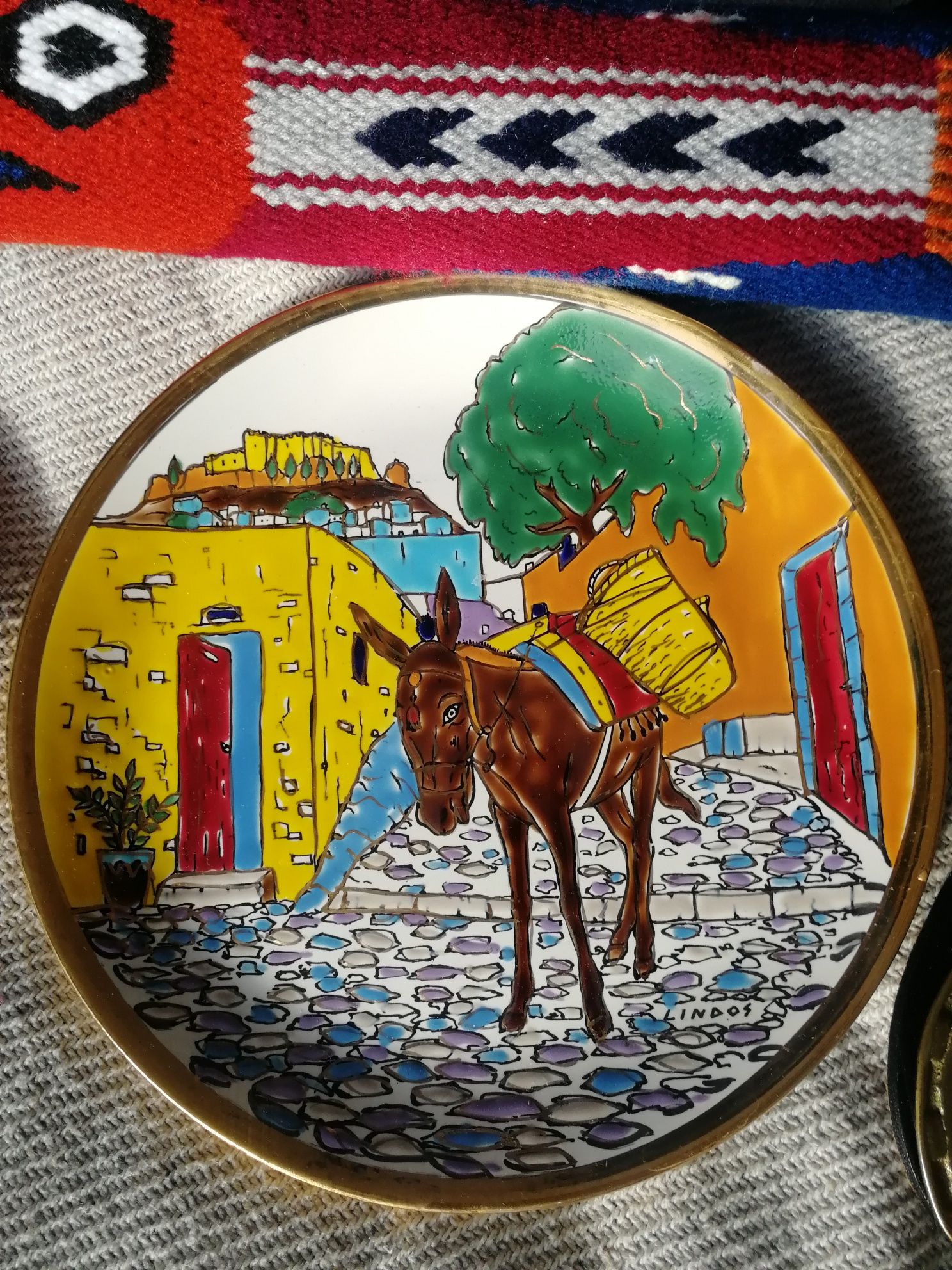 Talerz osiołek Ceramiczny Grecja