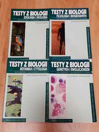4 książki Testy z biologii dla licealistów i kandydatów na studia
