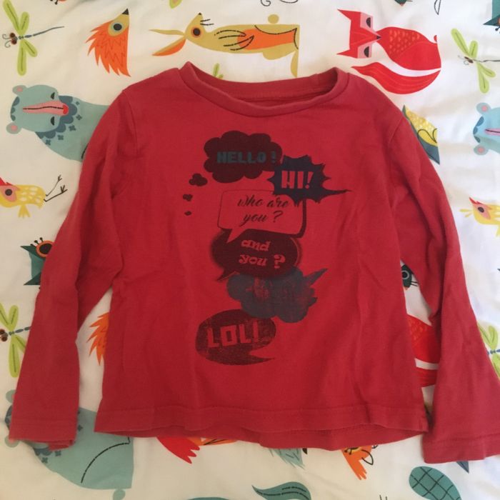 3 camisolas algodao, manga comprida - kiabi, zippy, mo