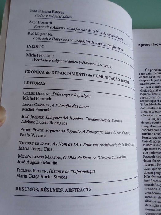 Livro "Michel Foucault: Uma Analítica da Experiência"