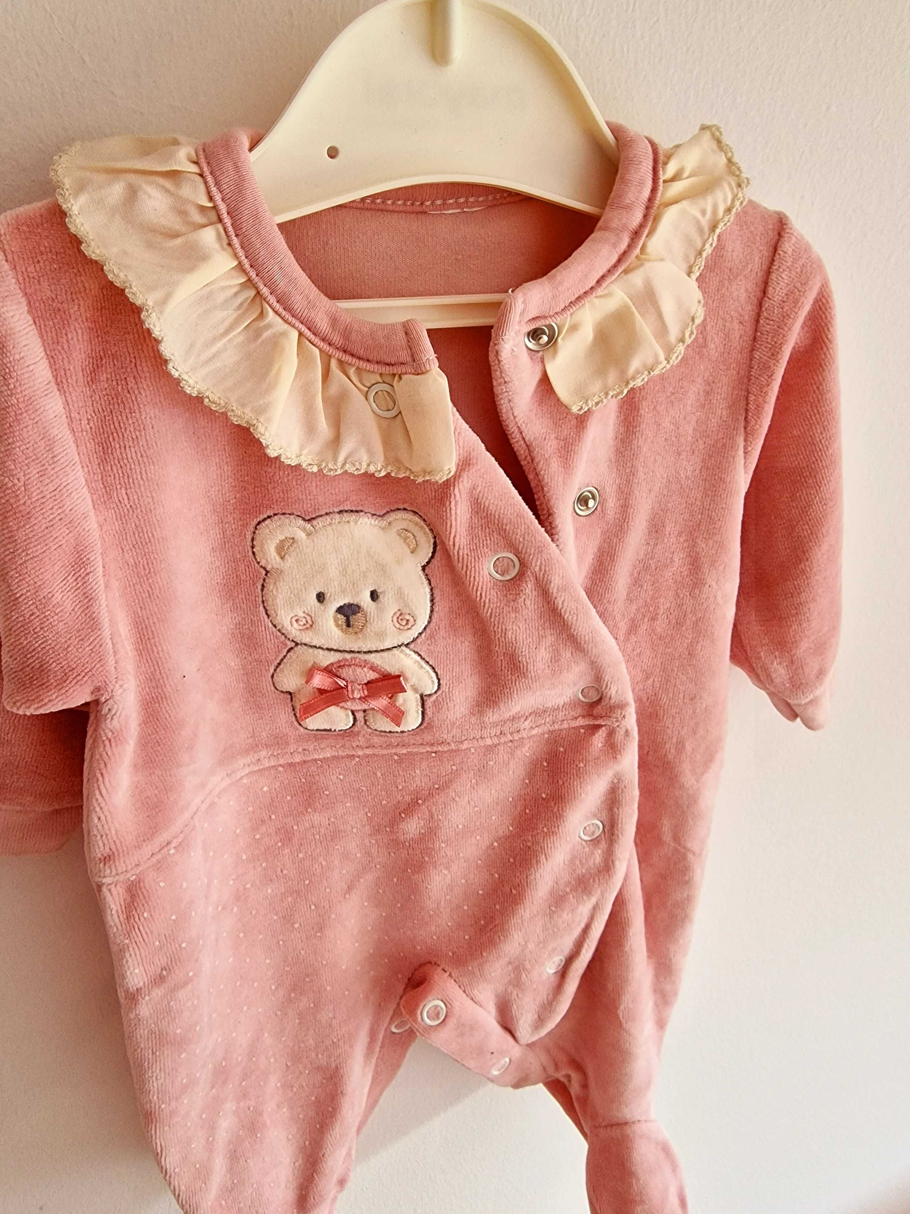 Babygrows veludo tam 1 mês