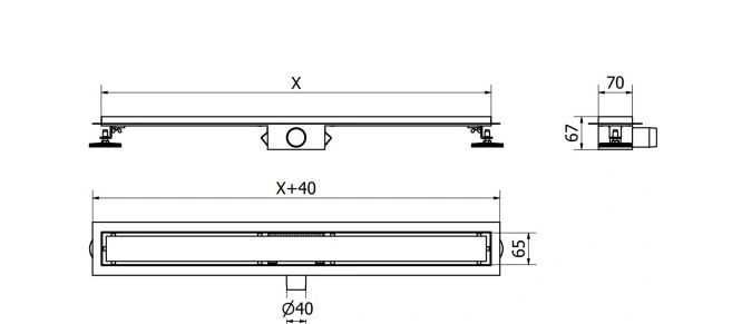 Odpływ liniowy Mexen 100 cm