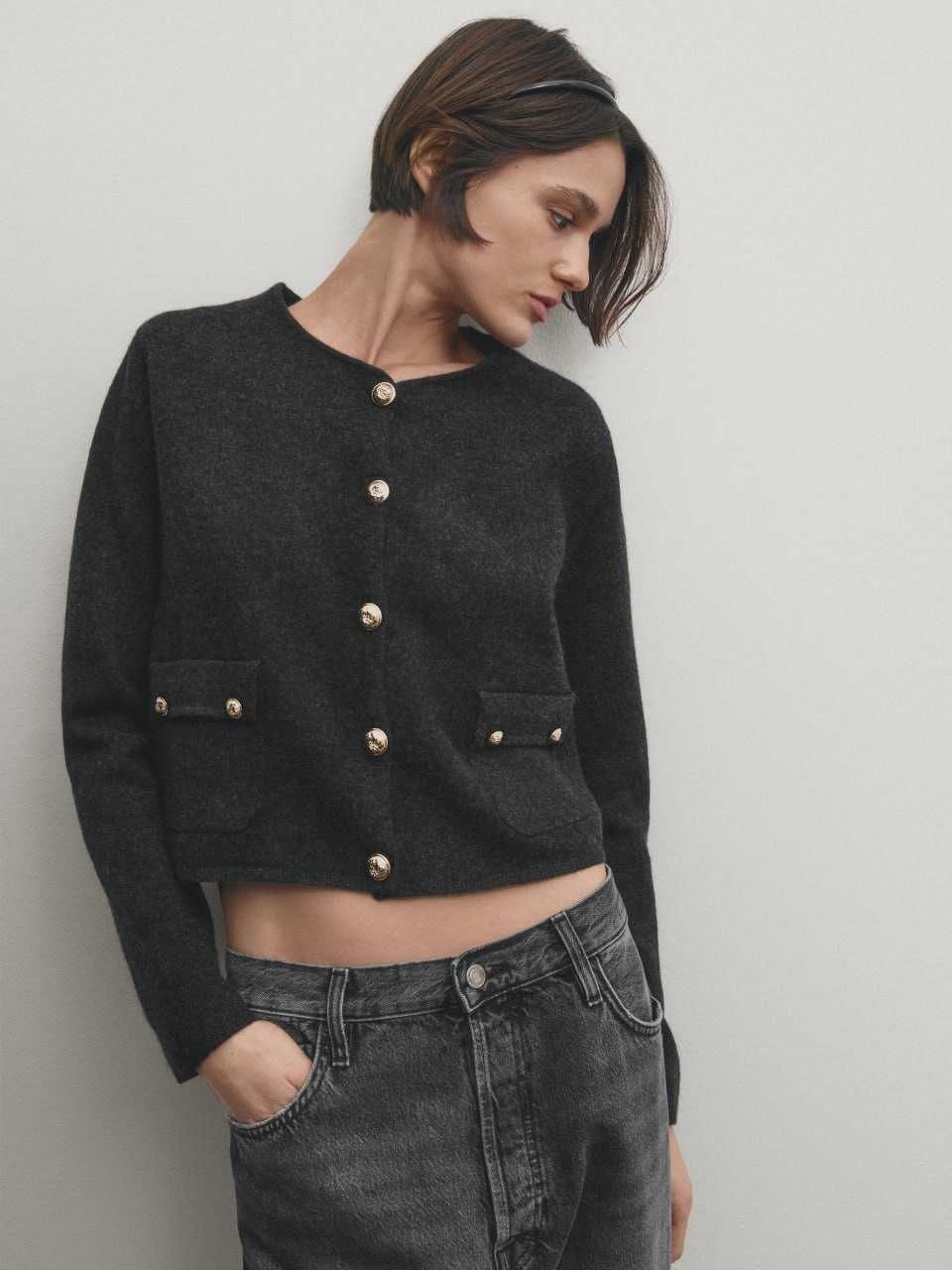 Укорочений кардиган Massimo dutti