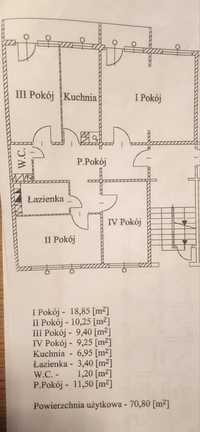 Na sprzedaż mieszkanie w Toszku 70.80 m²