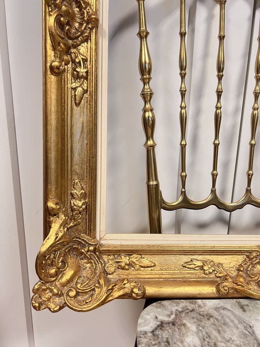 Rama do obrazu lustra debowa lustro antyk vintage drewniana złota