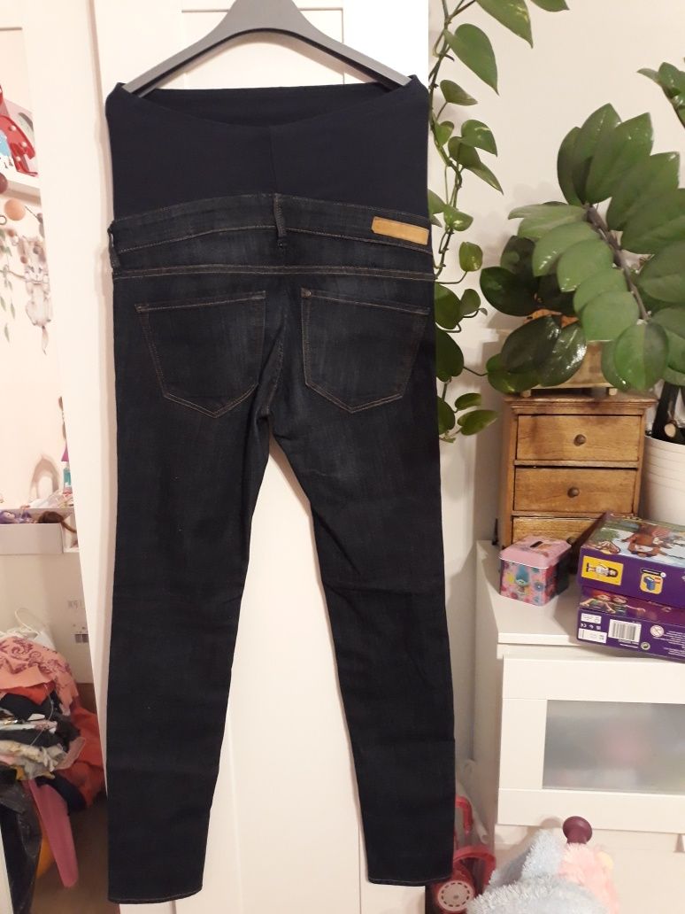 Jeansy spodnie ciążowe ciąża h&m mama skinny rurki r. 36