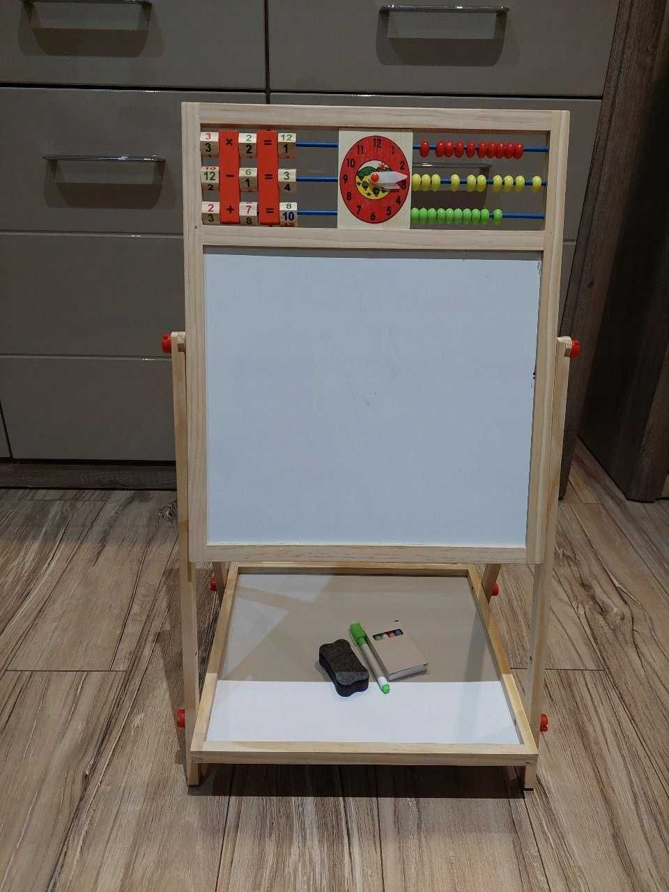 Drewniana Tablica Magnetyczna Kredowa Liczydło Potykacz