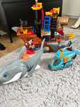 Statek piracki IMAGINEXT fisher price +rekin+łódź
