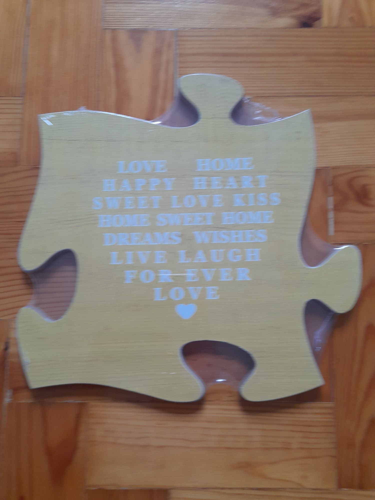 Quadro puzzle amarelo