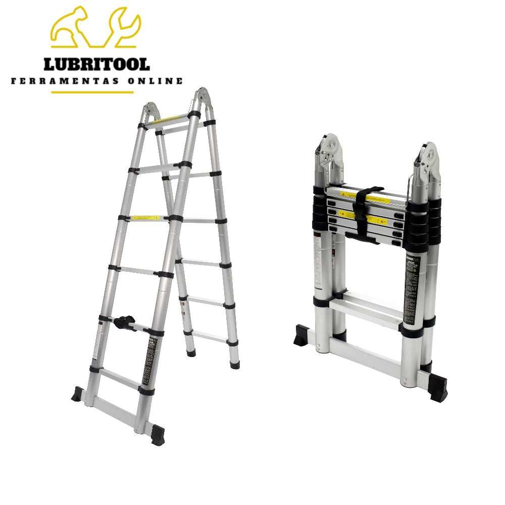 MADER Escada Articulada Alumínio 6+6 Degraus 3,80m 85001 | NOVAS