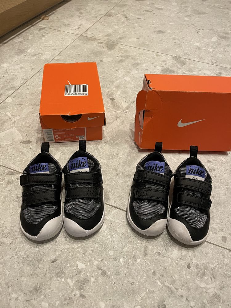 Buty adidasy nike pico 5 - rozmiar 22, 2 pary dla blizniakow blizniat