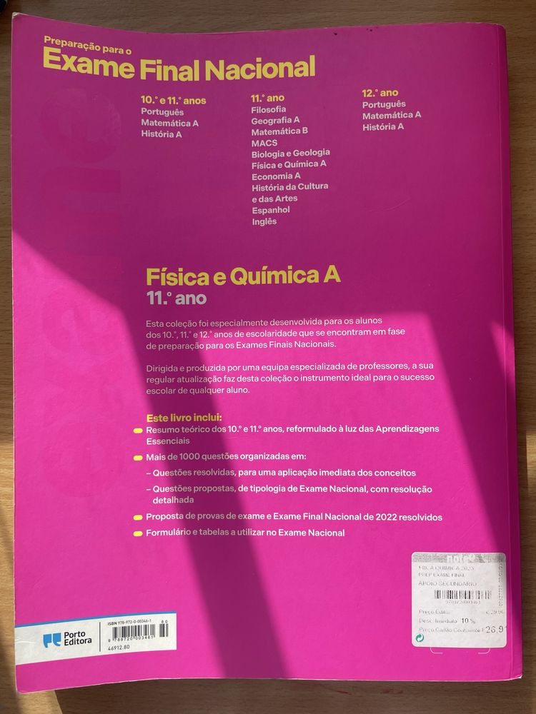 LIVRO DE PREPARAÇÃO PARA O EXAME DE FÍSICA E QUIMICA A - OPORTUNIDADE