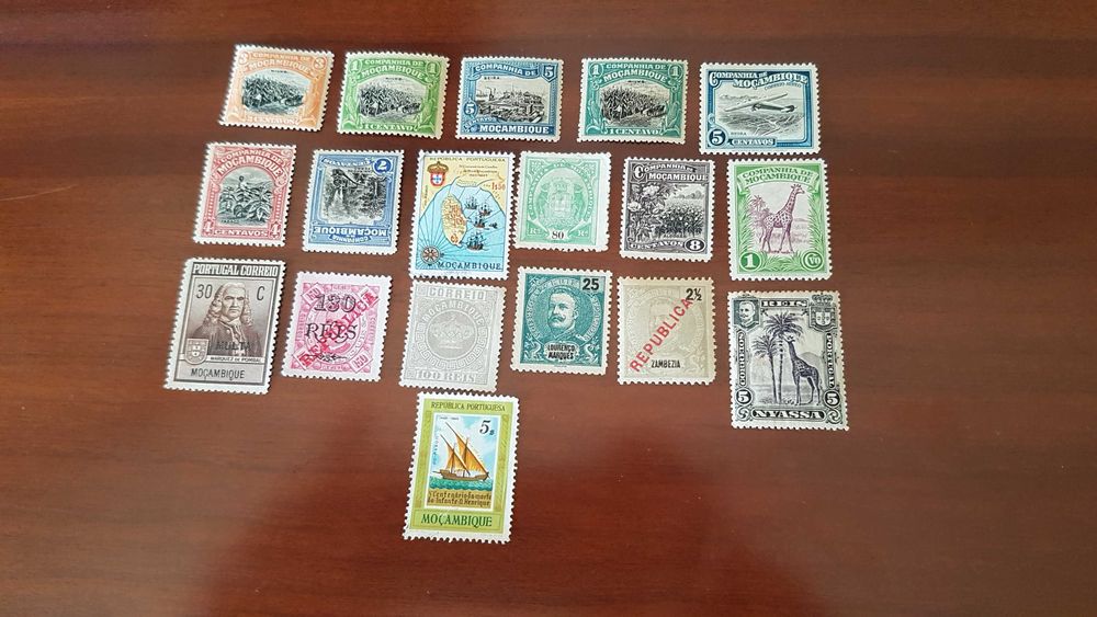 18 Selos Não Utilizados de Moçambique em Escudos