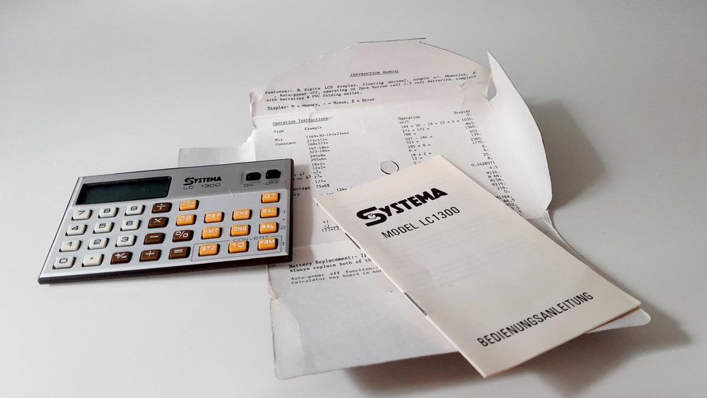 Stary Kalkulator komplet nieużywany