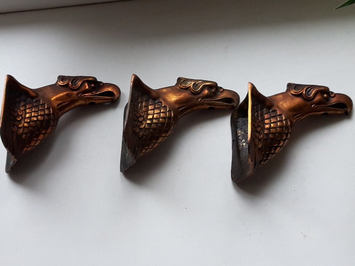 Мініатюра Вішак голова орла бронза Німеччина Вішалка орел для дизайна