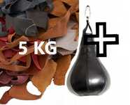 Wypełnienie do worka treningowego, bokserskiego ścinki, SKÓRA 5KG